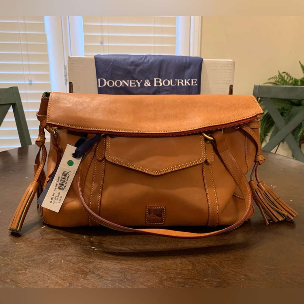 Dooney & Bourke Natural Florentine Leather Smith Satchel